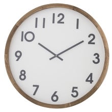 61cm Leonard Pine Wood Wall Clock